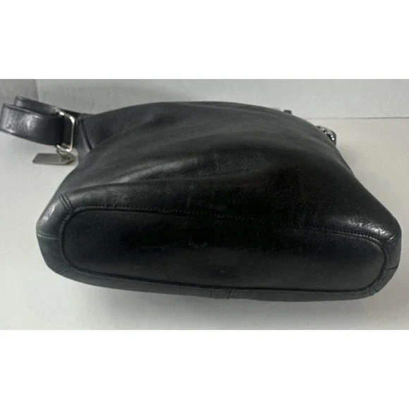 Coach Black Leather Slim Legacy Crossbody Shoulder Bag Adjustable 9326 Purse - Picture 9 of 16